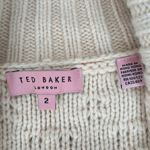 Ted Baker Women's Cream Wrap Sweater. Size 2 - Picture 8 of 11